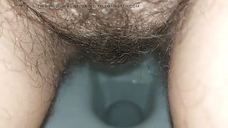 GinnaGg Hairy MILF Pissing Long Pee Close Up Bush Pussy
