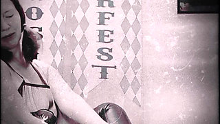 Mistress Dana's Vintage Hollywood Tease: Transparent Panties in Black-and-White Glamour