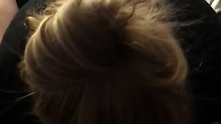 Horny black diva gives wet interracial blowjob on pov