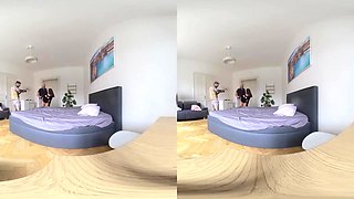Big Booty Italian Gets a Creampie in Taboo Threesome - PornoDanVR