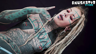 Tattoo Pierced Alt Girl Gives Sloppy BJ and Gets Anal Fucked