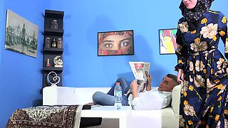 Sexy hijab slut really desires for a hard cock