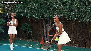 Tennis ebony lesbians in outdoor fuck