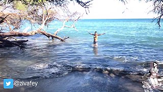 Ziva Fey - Getting Wet Fully Clothed in the Ocean