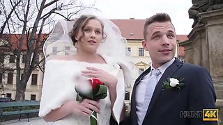 HUNT4K. Rich man pays well to fuck hot young babe on her wedding day