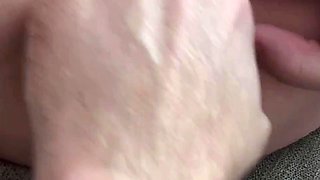 Skinny amateur sucks cock and fingers herself in pov scene
