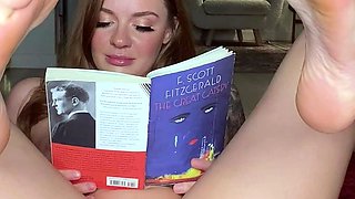 Cute curly brunette solo webcam masturbation