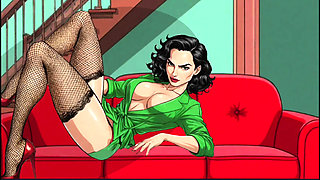 American MILF 2: Married Housewife and Two Big Black Cocks. Cartoon. Comic