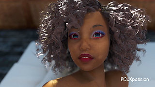 Nexus-3 Oasis - Busty Brunette Fatima Sucks Cock & Rides Hard in Her Beach Cabana