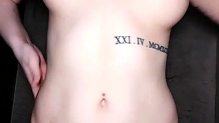 Blonde tight pussy babe solo toy fun in glamour masturbation