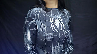 ASIAN SPIDERWOMAN COSPLAY , GET FUCK UNTIL CREAMPIE IN PUSSY