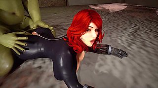 Black widow cosplay, hulk black widow, manga porn