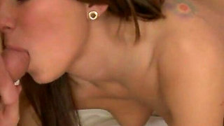 Sexy brunette teen is getting her twat toyed and slammed