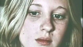 Vintage porn compilation with skinny brunette and teen blondie
