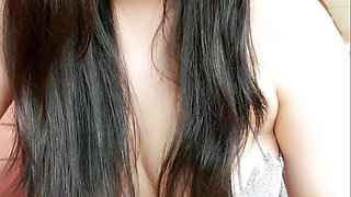 Naughty whore masturbate until orgasm outdoor, public sex