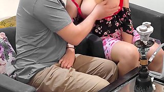 Wild Christmas party with stunning Arabic beauty Salma Arab and her big natural tits