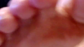 Long Natural Toenails Oiled Feet