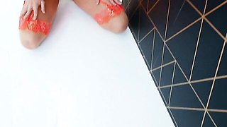 Hardcore blowbang fuck with a blonde gorgeous Blake Blossom