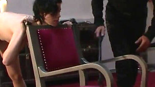 Nipple clips and whipping my female slave