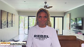 African blondie ebony model on casting