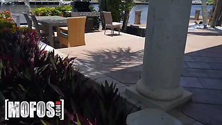 Busty dark haired Sofi Ryan takes some bare selfies, tells Damon Dice to join in the fun - mofos