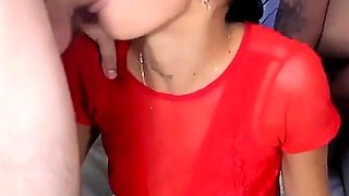 Hot Latinos Do a Great Blowjob Session in Foursome