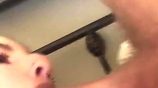 Amateur brunette teen blowjob and cumshot