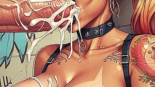 Hot Girl BDSM Hard Sex in Ghetto, Curvy Woman with Big Tits Sucking Big Dick, Slave Woman