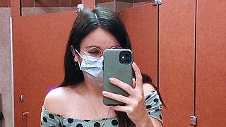 Cute curly brunette solo webcam masturbation