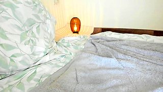 Cute curly brunette solo webcam masturbation