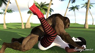 Mavis Dracula Fucked Hard by Monster on A Gulf Course