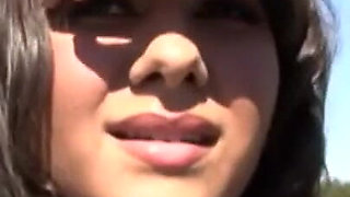 Big ass brunette picked up and banged on the couch