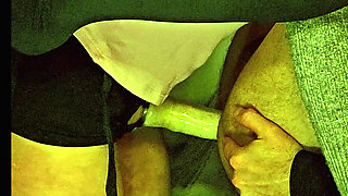 Femdom Wife Pegging Husband with Big Dildo and Very Deep