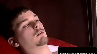 Gage W-Censored-er drains swollen nuts in oily fist pump climax