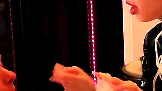 Miss Alessa Milano Femdom Cum Feeding Blowjob Training by German Mistress in Latex Dress Part 2