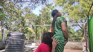 Out Door Sex, Vaishnavy and Sharun Raj Out Door Romance and Sex, Mallu Couple Hot Romance with Sex in Terrace