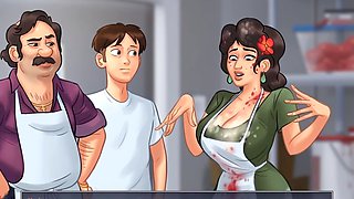 Sultry voice summer adventure featuring gamer girls and big boobs
