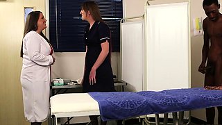 Stunning CFNM babes cocksucking BBC