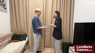 A Thrilling Game Of Strip Hand Slap Ends With A Wet Blowjob