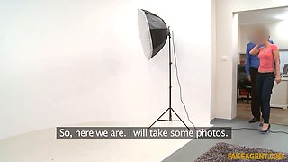 Fake agent perfectly formed dark haired liked being screwed doggie in my office