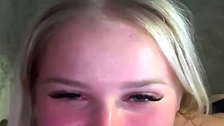 Two busty blonde sluts suck cock and get pounded hard live a