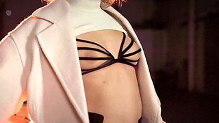 Petite MILF model exposed amazing body