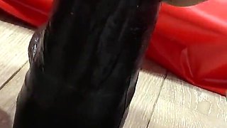 Giant Dildo Riding and Extreme Cunt Pumping