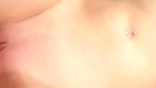 Brunette teen gets facial and loves it