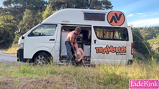 Public Camp Van, Kayaking And Hiking Sex Compilation