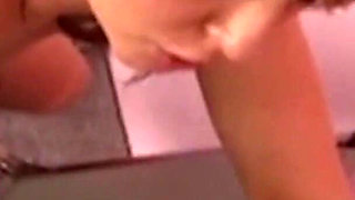 Blonde Shocked to See Glory Hole