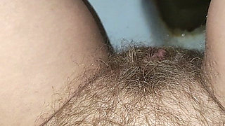 Big Load of Pee From Hairy Pussy