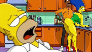 Marge Fucked While Homer's Takes a Nap - 2D Simpsons Animation