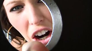 LICENSED TO BLOW - Jenna Presley Sucking Fat Cock Gloryhole