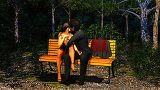 A Couple's Duet of Love& Lust: Wife and Husband Shamelessly Fucking on the Bench in the Park While Others Watching - Episode 78